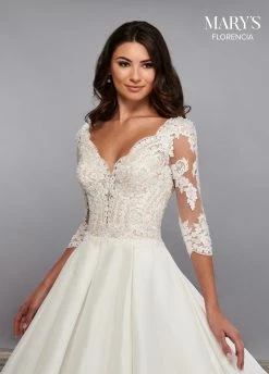 3/4 Length Sleeve Wedding Ballgown By Mary's Bridal MB3088 19 3/4 Length Sleeve Wedding Ballgown By Mary's Bridal MB3088 -Dresses Shop 34 length sleeve wedding ballgown by marys bridal mb3088 wedding dresses florencia by marys bridal 412280