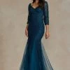 3/4 Sleeve Lace Mermaid Dress By Nox Anabel JQ505 -Dresses Shop 34 sleeve lace mermaid dress by nox anabel jq505 long formal dresses nox anabel 10w teal 105830