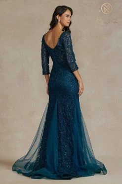 Dresses Shop -Dresses Shop 34 sleeve lace mermaid dress by nox anabel jq505 long formal dresses nox anabel 700832