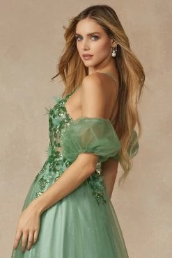 3D Butterfly Puff Sleeve Corset Gown By Juliet 2401 24 3D Butterfly Puff Sleeve Corset Gown By Juliet 2401 -Dresses Shop 3d butterfly puff sleeve corset gown by juliet 2401 long formal dresses juliet 796853