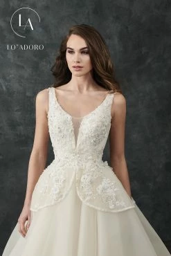 3D Floral A-Line Bridal Dress By Mary's Bridal M668 -Dresses Shop 3d floral a line bridal dress by marys bridal m668 wedding dresses lo adoro by marys bridal 217502