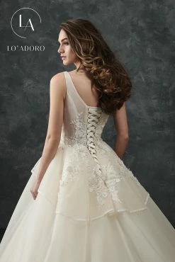 3D Floral A-Line Bridal Dress By Mary's Bridal M668 -Dresses Shop 3d floral a line bridal dress by marys bridal m668 wedding dresses lo adoro by marys bridal 410497