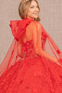 3D Floral Cape Ball Gown By Elizabeth K GL1939 -Dresses Shop 3d floral cape ball gown by elizabeth k gl1939 quinceanera dresses elizabeth k 256419