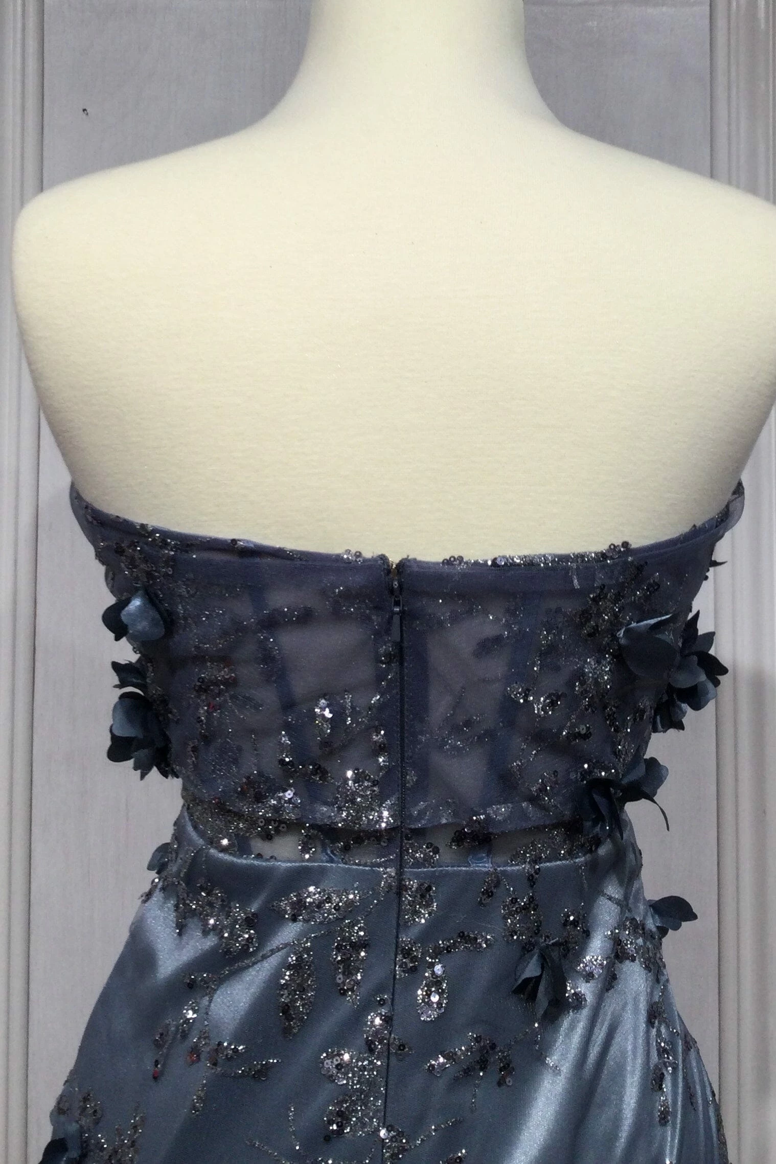 3D Floral Fitted Off Shoulder Gown By Ladivine J832 5 3D Floral Fitted Off Shoulder Gown By Ladivine J832 - Image 3