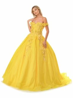 3D Floral Off Shoulder Ball Gown By Coya L2501 -Dresses Shop 3d floral off shoulder ball gown by coya l2501 quinceanera dresses coya collection 464717