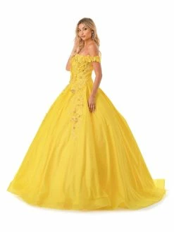 3D Floral Off Shoulder Ball Gown By Coya L2501 -Dresses Shop 3d floral off shoulder ball gown by coya l2501 quinceanera dresses coya collection 544604
