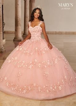 3D Floral Quinceanera Dress By Mary's Bridal MQ2145