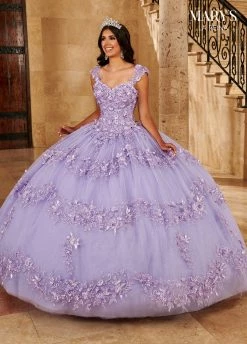 3D Floral Quinceanera Dress By Mary's Bridal MQ2145 -Dresses Shop 3d floral quinceanera dress by marys bridal mq2145 quinceanera dresses marys bridal 0 lilac 179154