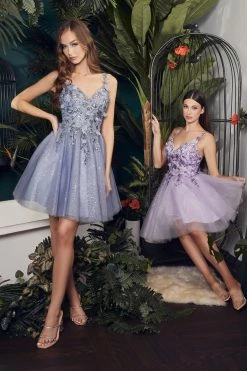 3D Floral Short Glitter Dress By Ladivine 9245 -Dresses Shop 3d floral short glitter dress by ladivine 9245 short cocktail dresses cinderella divine 132067