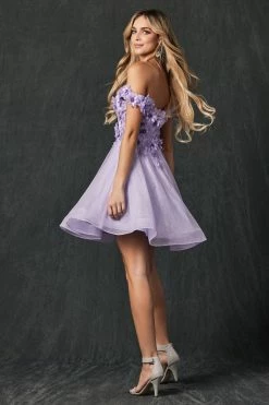 3D Floral Short Off Shoulder Dress By Juliet 861 -Dresses Shop 3d floral short off shoulder dress by juliet 861 short cocktail dresses juliet 918673