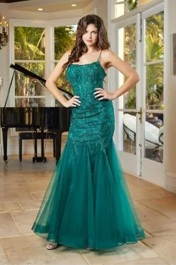 3D Floral Sleeveless Corset Mermaid Dress By Adora 3091