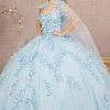 3D Floral Strapless Cape Ball Gown By Elizabeth K GL3103 -Dresses Shop 3d floral strapless cape ball gown by elizabeth k gl3103 quinceanera dresses elizabeth k xs baby blue 631448
