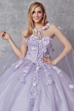 3D Floral Strapless Cape Ball Gown By Juliet 1435 15 3D Floral Strapless Cape Ball Gown By Juliet 1435 -Dresses Shop 3d floral strapless cape ball gown by juliet 1435 quinceanera dresses juliet 802736