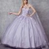 3D Floral Strapless Cape Ball Gown By Juliet 1435 -Dresses Shop 3d floral strapless cape ball gown by juliet 1435 quinceanera dresses juliet xs lilac 756555