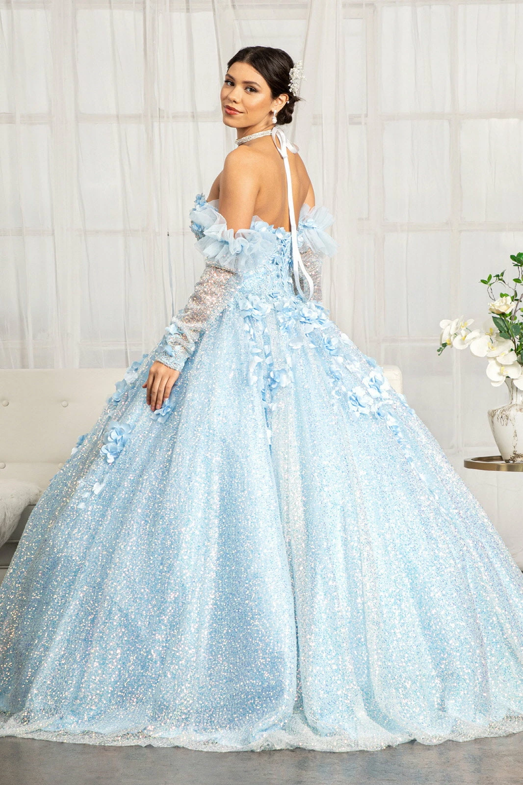 3D Floral Sweetheart Ball Gown By Elizabeth K GL1986 4 3D Floral Sweetheart Ball Gown By Elizabeth K GL1986 - Image 2