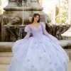 Long Sleeve Strapless Ball Gown By Petite Adele PQ1035 -Dresses Shop BellaPrincessCouture PQ1035BlueLilac 1275 1000x1500 1