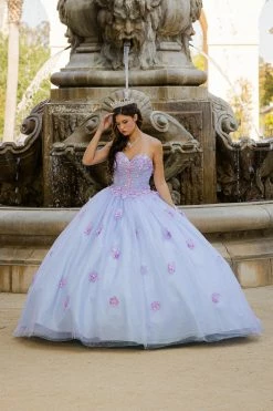 Long Sleeve Strapless Ball Gown By Petite Adele PQ1035 -Dresses Shop BellaPrincessCouture PQ1035BlueLilac 1361 1 1000x1500 1