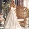 A-line Bridal Gown With Bow Detail By Nox Anabel JE968