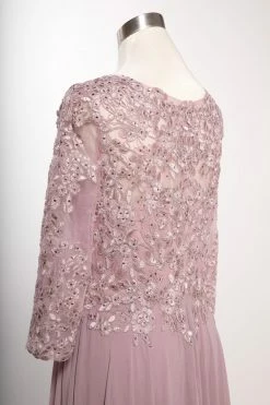 Applique 3/4 Sleeve A-line Gown By Coya M2758Q -Dresses Shop applique 34 sleeve a line gown by coya m2758q long formal dresses coya collection 565869