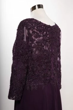 Applique 3/4 Sleeve A-line Gown By Coya M2758Q -Dresses Shop applique 34 sleeve a line gown by coya m2758q long formal dresses coya collection 689747