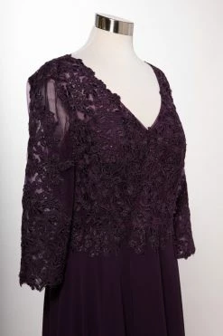 Applique 3/4 Sleeve A-line Gown By Coya M2758Q -Dresses Shop applique 34 sleeve a line gown by coya m2758q long formal dresses coya collection 805822