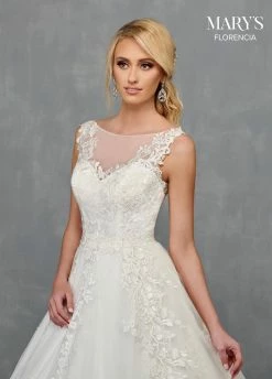 Applique A-Line Wedding Gown By Mary's Bridal MB3115 -Dresses Shop applique a line wedding gown by marys bridal mb3115 wedding dresses florencia by marys bridal 116908