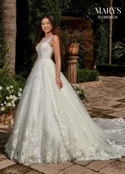 Applique A-Line Wedding Gown By Mary's Bridal MB3115 -Dresses Shop applique a line wedding gown by marys bridal mb3115 wedding dresses florencia by marys bridal 577260