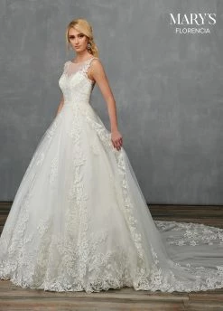 Applique A-Line Wedding Gown By Mary's Bridal MB3115 -Dresses Shop applique a line wedding gown by marys bridal mb3115 wedding dresses florencia by marys bridal 688367