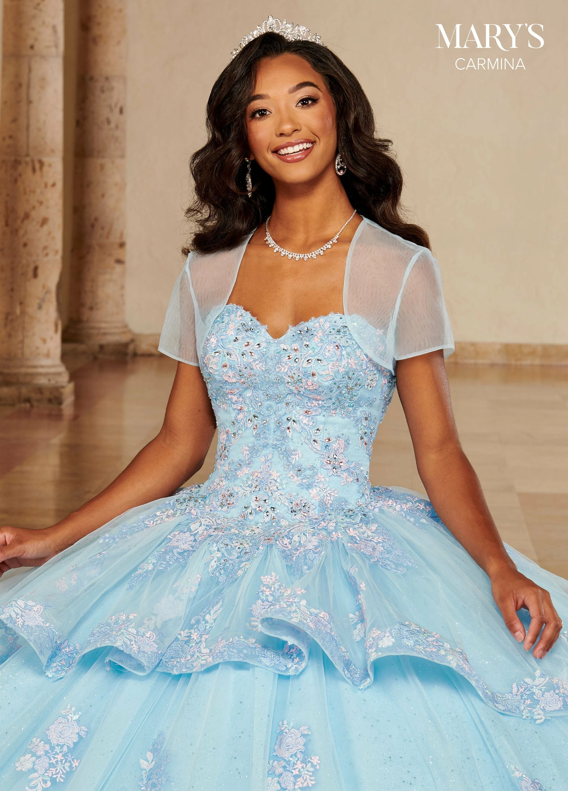 Applique Quinceanera Dress By Mary's Bridal MQ1098 7 Applique Quinceanera Dress By Mary's Bridal MQ1098 - Image 5