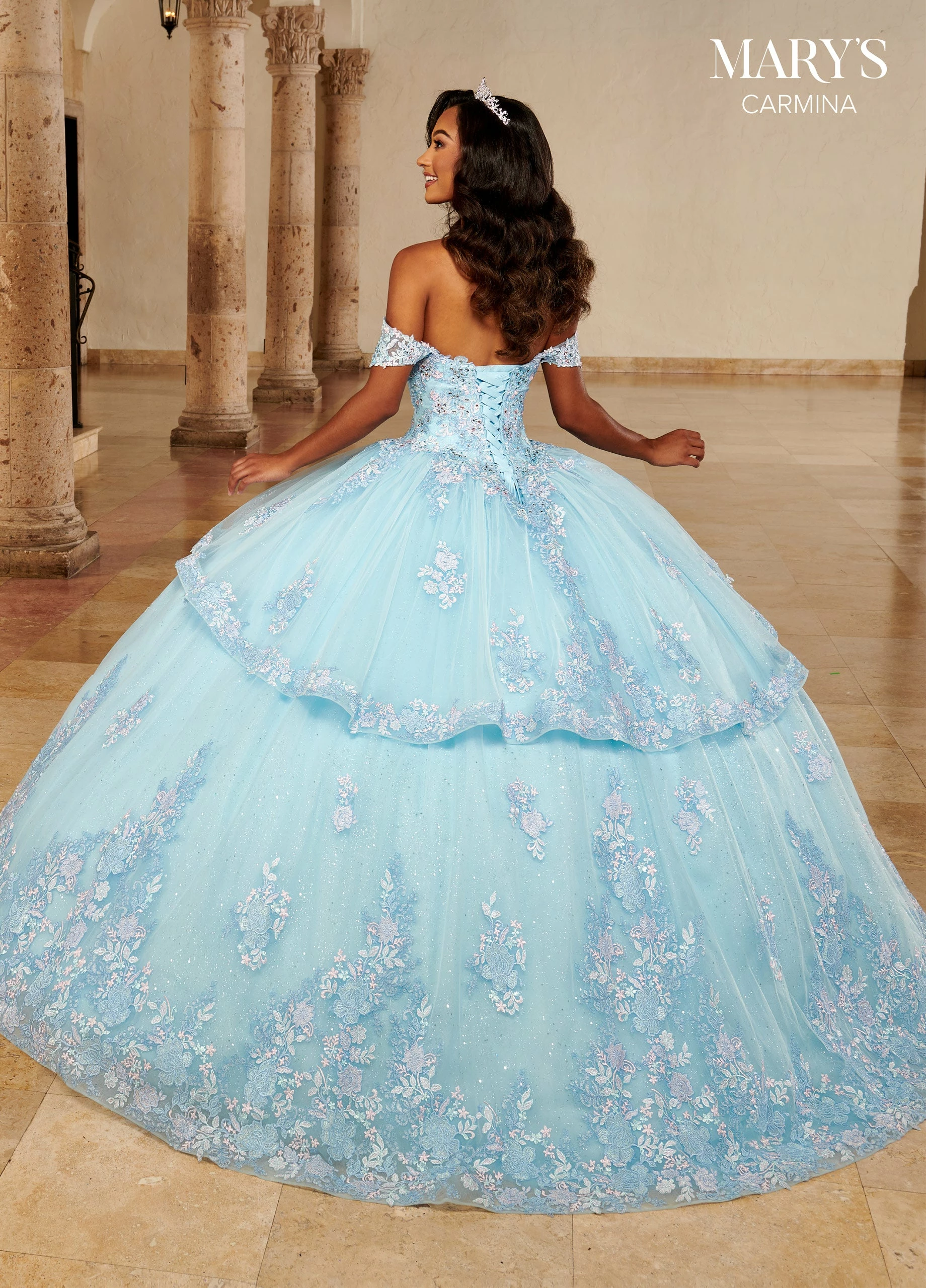 Applique Quinceanera Dress By Mary's Bridal MQ1098 4 Applique Quinceanera Dress By Mary's Bridal MQ1098 - Image 2