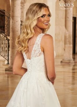 Applique Sleeveless Bridal Gown By Mary's Bridal MB3135 -Dresses Shop applique sleeveless bridal gown by marys bridal mb3135 wedding dresses florencia by marys bridal 298774