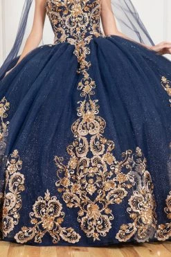 Applique Strapless Cape Ball Gown By Cinderella Couture 8063J 18 Applique Strapless Cape Ball Gown By Cinderella Couture 8063J -Dresses Shop applique strapless cape ball gown by cinderella couture 8063j quinceanera dresses cinderella couture 712386