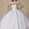 Applique Strapless Cape Ball Gown By Juliet 1440 -Dresses Shop applique strapless cape ball gown by juliet 1440 quinceanera dresses juliet xs white 848872