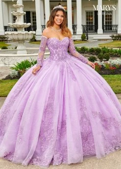 Applique Strapless Quinceanera Dress By Mary's Bridal MQ2156