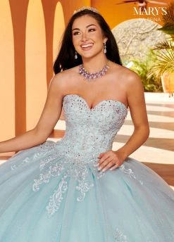Applique Strapless Quinceanera Dress By Mary's Bridal MQ2156 -Dresses Shop applique strapless quinceanera dress by marys bridal mq2156 quinceanera dresses marys bridal 374192