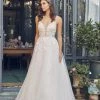 Applique V-Neck Wedding Dress By Nox Anabel JE933 -Dresses Shop applique v neck wedding dress by nox anabel je933 long formal dresses nox anabel 4 white 140011