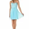 Aqua Short Strapless Dress With Sequined Top By Poly USA -Dresses Shop aqua short strapless dress with sequined top by poly usa short cocktail dresses poly usa xs aqua 156589