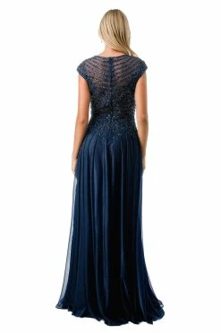 Bead Embroidered Cap Sleeve A-line Gown By Coya M2736Y -Dresses Shop bead embroidered cap sleeve a line gown by coya m2736y long formal dresses coya collection 175118