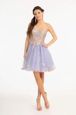 Beaded Bodice Short Strapless Dress By Elizabeth K GS1980 -Dresses Shop beaded bodice short strapless dress by elizabeth k gs1980 short cocktail dresses elizabeth k xs lilac 820942