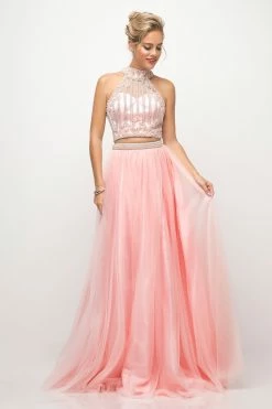 Beaded Two Piece Ball Gown By Cinderella Divine 8994 -Dresses Shop beaded bodice two piece ball gown by cinderella divine 8994 long formal dresses cinderella divine 4 blush 654426