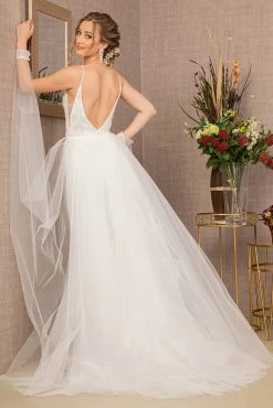 Beaded Bridal Mermaid V-Neck Gown By GLS Gloria GL3157 -Dresses Shop beaded bridal mermaid v neck gown by gls gloria gl3157 long formal dresses elizabeth k 804844
