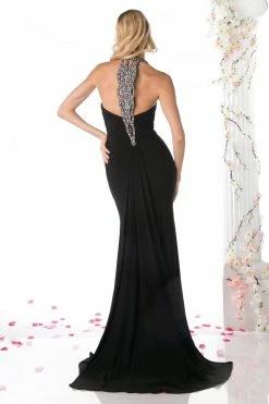 Beaded Halter Trumpet Dress By Cinderella Divine J727 -Dresses Shop beaded halter trumpet dress by cinderella divine j727 long formal dresses cinderella divine 312136