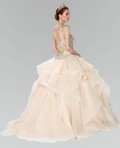 Beaded Illusion Ballgown With Bolero By Elizabeth K GL2378 -Dresses Shop beaded illusion ballgown with bolero by elizabeth k gl2378 quinceanera dresses elizabeth k 255984