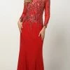 Beaded Long Sleeve Formal Gown With Train By Juliet 646 -Dresses Shop beaded long sleeve formal gown with train by juliet 646 long formal dresses juliet s red 763317
