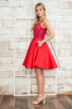 Beaded Short Sleeveless Dress By Poly USA 8958 -Dresses Shop beaded short sleeveless dress by poly usa 8958 short cocktail dresses poly usa 752104