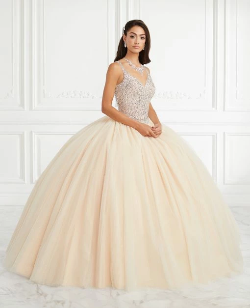 Beaded Sleeveless Quinceanera Dress By Fiesta Gowns 56392 (Size 18 - 26) -Dresses Shop beaded sleeveless quinceanera dress by fiesta gowns 56392 size 18 26 quinceanera dresses house of wu fiesta gowns 18 champagne 598901