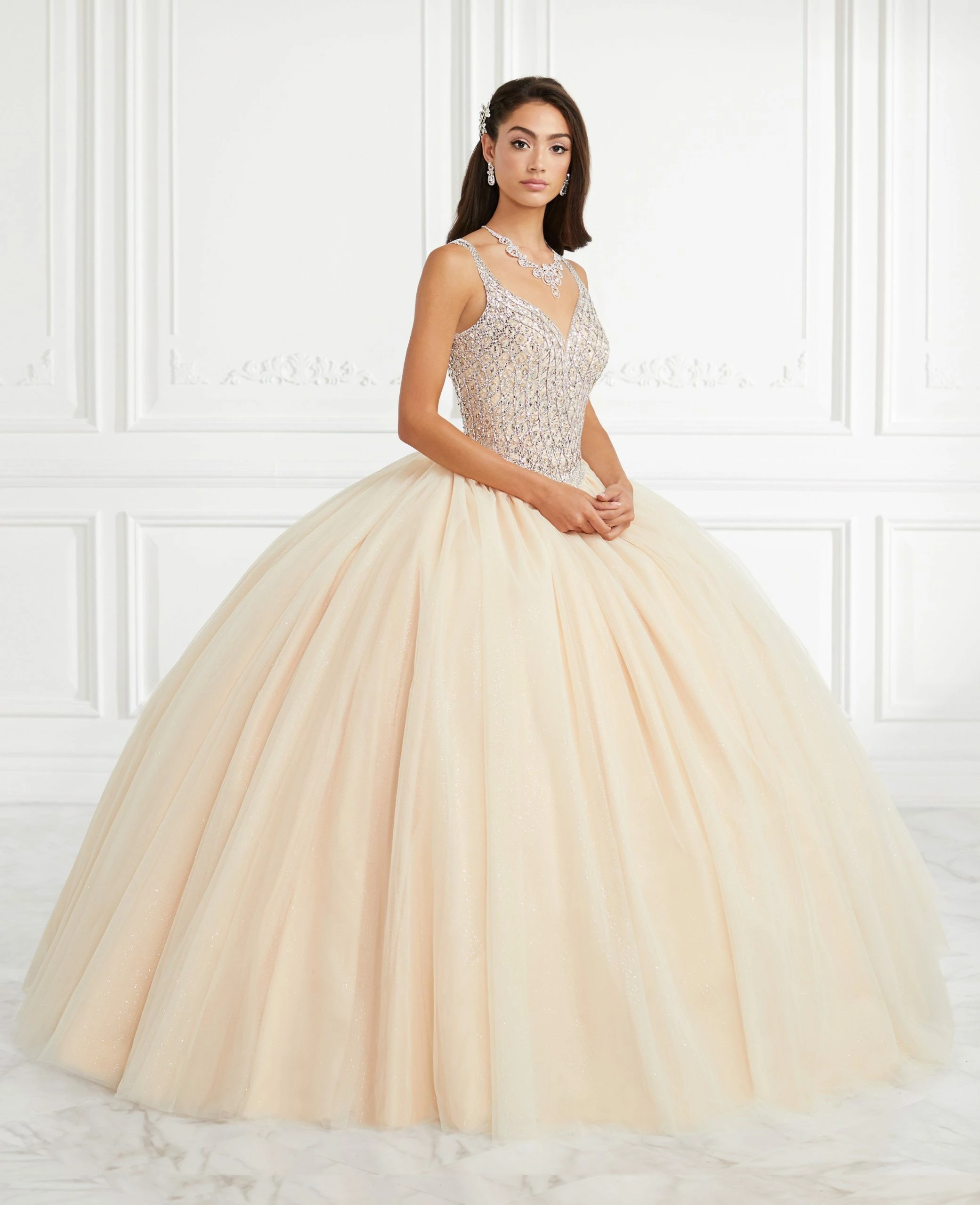 Beaded Sleeveless Quinceanera Dress By Fiesta Gowns 56392 (Size 18 - 26) 3 Beaded Sleeveless Quinceanera Dress By Fiesta Gowns 56392 (Size 18 - 26)