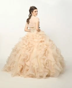 Ruffled Strapless Organza Ball Gown By Juliet 1418 -Dresses Shop beaded strapless ball gown with organza ruffled skirt by juliet 1418 quinceanera dresses juliet 975988