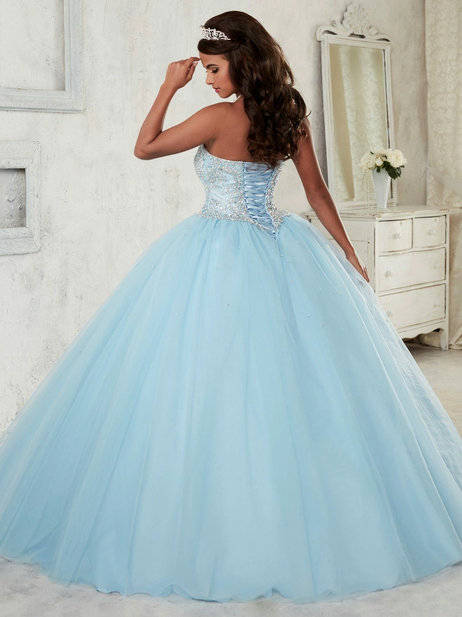 Beaded Strapless Dress By House Of Wu Fiesta Gowns 56298 4 Beaded Strapless Dress By House Of Wu Fiesta Gowns 56298 - Image 2