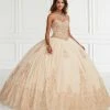 Beaded Strapless Quinceanera Dress By Fiesta Gowns 56386 (Size 18 - 26)